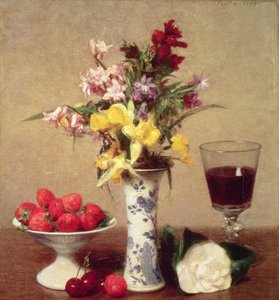Verlovingsboeket door Ignace Henri Jean Fantin Latour