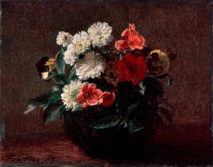 Bloemen in een Aardewerken Vaas