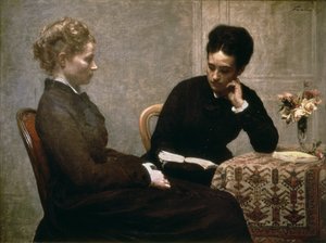 Lezen door Ignace Henri Jean Fantin Latour