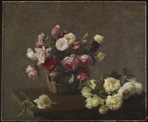 Rozen in een mand