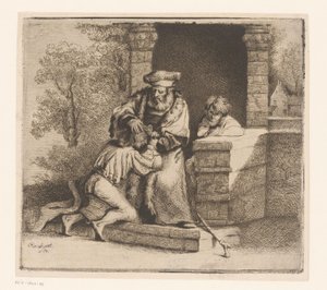 Thuiskomst van de verloren zoon door Ignace Joseph de Claussin (attributed to)