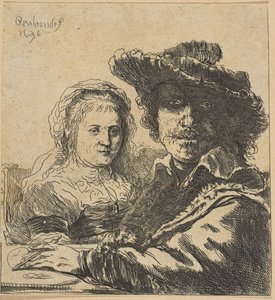 Rembrandt en zijn Vrouw kopie