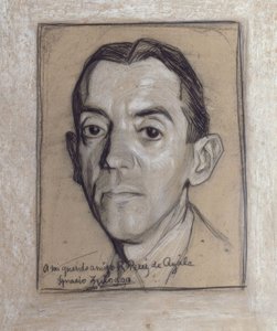 Portret van Ramon Perez de Ayala (1888-1962), Spaanse schrijver en journalist door Ignacio Zuloaga