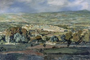Landschap in Alhama, 1923 door Ignacio Zuloaga y Zabaleta