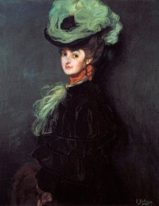 Portret van Anny Bourdin (?) door Ignacio Zuloaga y Zabaleta