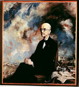 Portret van Manuel de Falla (1876-1946), Spaanse componist door Ignacio Zuloaga y Zabaleta