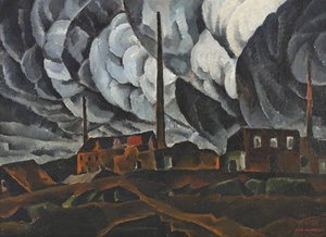 Landschap met fabrieksgebouw, vroege jaren 1920