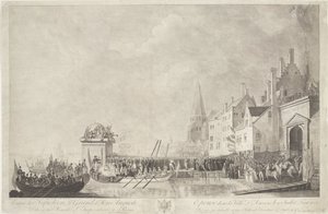 Aankomst van Napoleon en Josephine te Antwerpen, 1803 door Ignatius Joseph van den Berghe