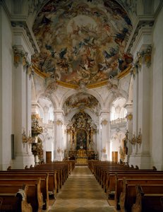 Interieur van de Abdij van San Marino en San Anianus