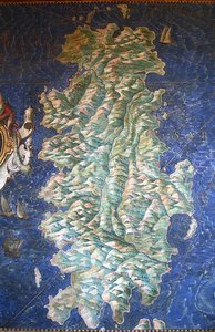 Kaart van Sardinië - Kaartengalerij - Vaticaanse Musea. door Ignazio Danti