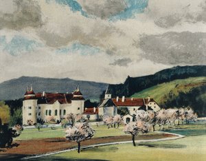 Kasteel Weinzierl bij Wieselburg, ca. 1909 door Igo Potsch