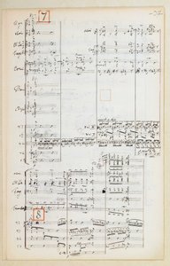 Manuscriptpartituur met gereduceerde orkestsuite voor De Vuurvogel van Igor Stravinsky (1882-1971) door Igor Stravinsky