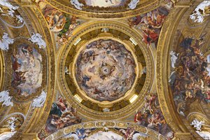 Paradijs prijst Jezus en de pendentieven met Profeten, Evangelisten en Kerkleraren