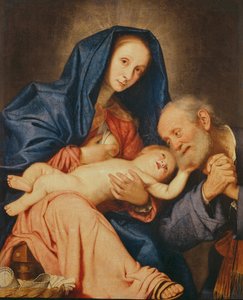 De Heilige Familie met een mand