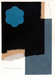 Blauw, geometrisch, abstract door Ildefonso Martín