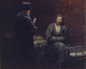 Voor de Biecht door Ilya Efimovich Repin