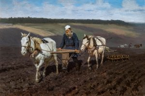 Leo Tolstoj aan het werk