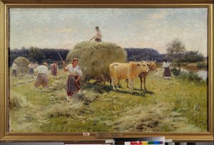 Het hooien door Ilya Efimovich Repin
