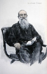 Lev Nikolaevich Tolstoy (1828-1910) door Ilya Efimovich Repin