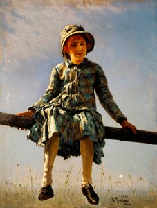 Libelle. Portret van de dochter van de kunstenaar. Schilderij van Ilya Yefimovich Repin, olie op doek
