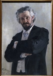 Portret van Alexander Verzhbilovich door Ilya Efimovich Repin