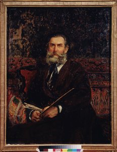 Portret van schilder Alexei Bogolyubov door Ilya Efimovich Repin