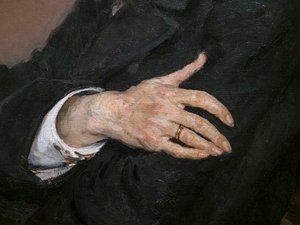 Portret van Pavel Mikhailovich Tretyakov (detail)