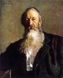 Portret van VV Stasov door Ilya Efimovich Repin