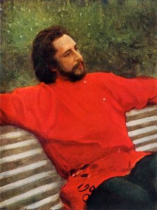 Portret van de dichter Leonid Nikolayevich Andreyev