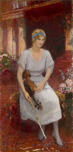 Portret van de violiste Cecilia Hansen 1897-1989, 1922