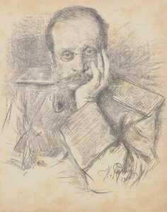 Portret van de componist César Antonovich Cui 1835-1918, 1900 door Ilya Efimovich Repin