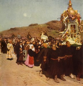 Processie in de Kursk Gubernia door Ilya Efimovich Repin