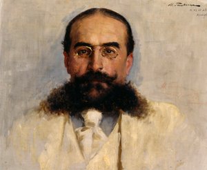 Portret van Vladimir I. Nemirovich-Danchenko 1858-1943, 1899 door Ilya Savvich Galkin