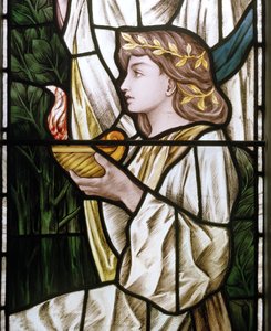 Waterford, St Michael & All Angels, Heaton Butler & Bayne, Selwyn Image, De Wijze & Dwaze Maagden (detail)