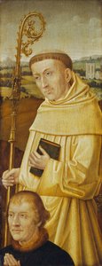 Sint Bernardus met schenker [voorzijde] door Imitator of Flemish 15th Century
