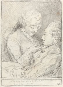 Portret van de Kunstenaar met Zijn Jongere Broer, Augustin Saint-Aubin door Imitator of Gabriel Jacques de Saint Aubin
