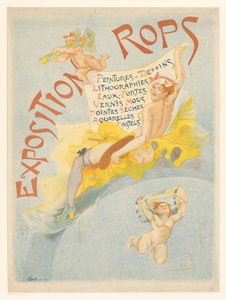 Affiche voor een expositie met werk van Felicien Rops