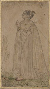 Een prinses aanbidt de zon, c.1600 door Indian School