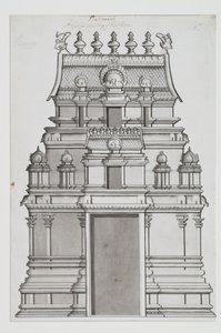 Een tweeverdiepings gopuram