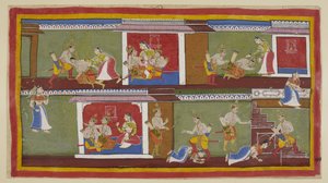 Bharata en Shatrughna begroeten Kaikeyi, die hen op haar schoot neemt, en ze praten over recente gebeurtenissen. Bharata valt flauw als hij hoort over de dood van zijn vader en wat zijn moeder heeft gedaan om zijn troon veilig te stellen.