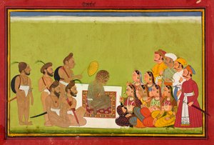 Een audiëntie met Rom Rishi, ca. 1700-1725