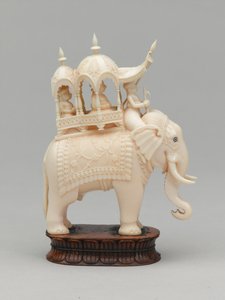 Zwarte koning, schaakstuk, India, circa 1820 door Indian School