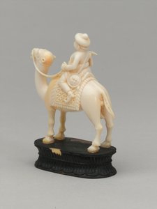 Zwarte ridder, schaakstuk, India, ca. 1820