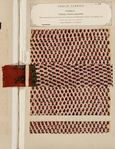 Grof katoenen tulbandmonster uit Sydapet in Madras, uit The Collection of the Textile Manufacturers of India, door John Forbes Watson, gepubliceerd in 1866