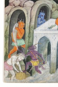 (detail) Demonen in een wild landschap, c.1600 door Indian School