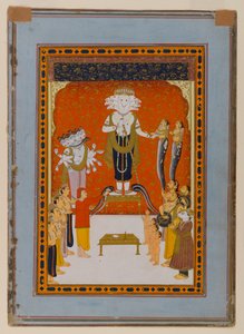 Devoties aan Nagadevata, Rajasthan, c.1790 door Indian School