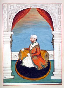 Dewan Kidr Nath, uit Het Koninkrijk van Punjab, zijn Heersers en Hoofden, deel II, een volume van 30 aquarelstudies door een onbekende Indiase kunstenaar, ca. 1840
