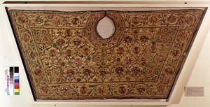 Geborduurde katoenen zadeldoek, Hyderabad, Andhra Pradesh, 17e eeuw