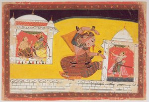 Laksmama snijdt de neus van Surpanakha af, uit de Ramayana
