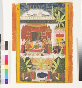 Hindol Ragini van Malkos, c.1675 door Indian School